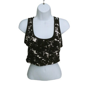 Hart Sport Sports Bra  Black White Cross-Hatched Back L/XL